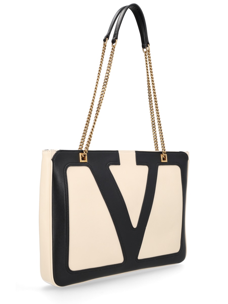 Valentino Garavani Black Viva Superstar Leather Tote Bag Neutraal