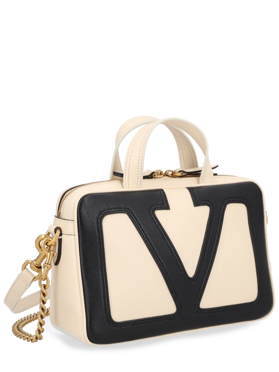 Valentino Garavani Cream Viva Superstar V-Logo Bag Wit