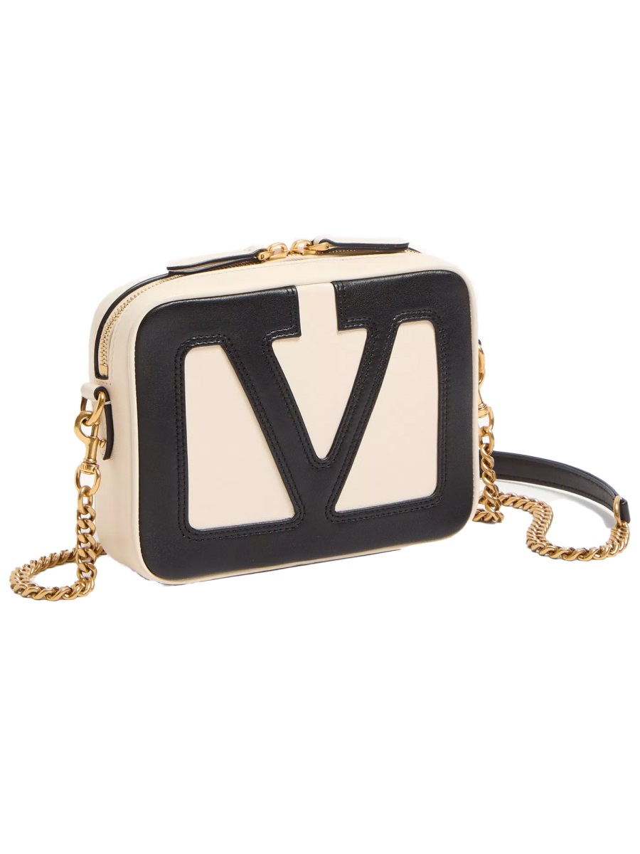 Valentino Garavani Cream Viva Superstar Logo Chain Bag Neutraal
