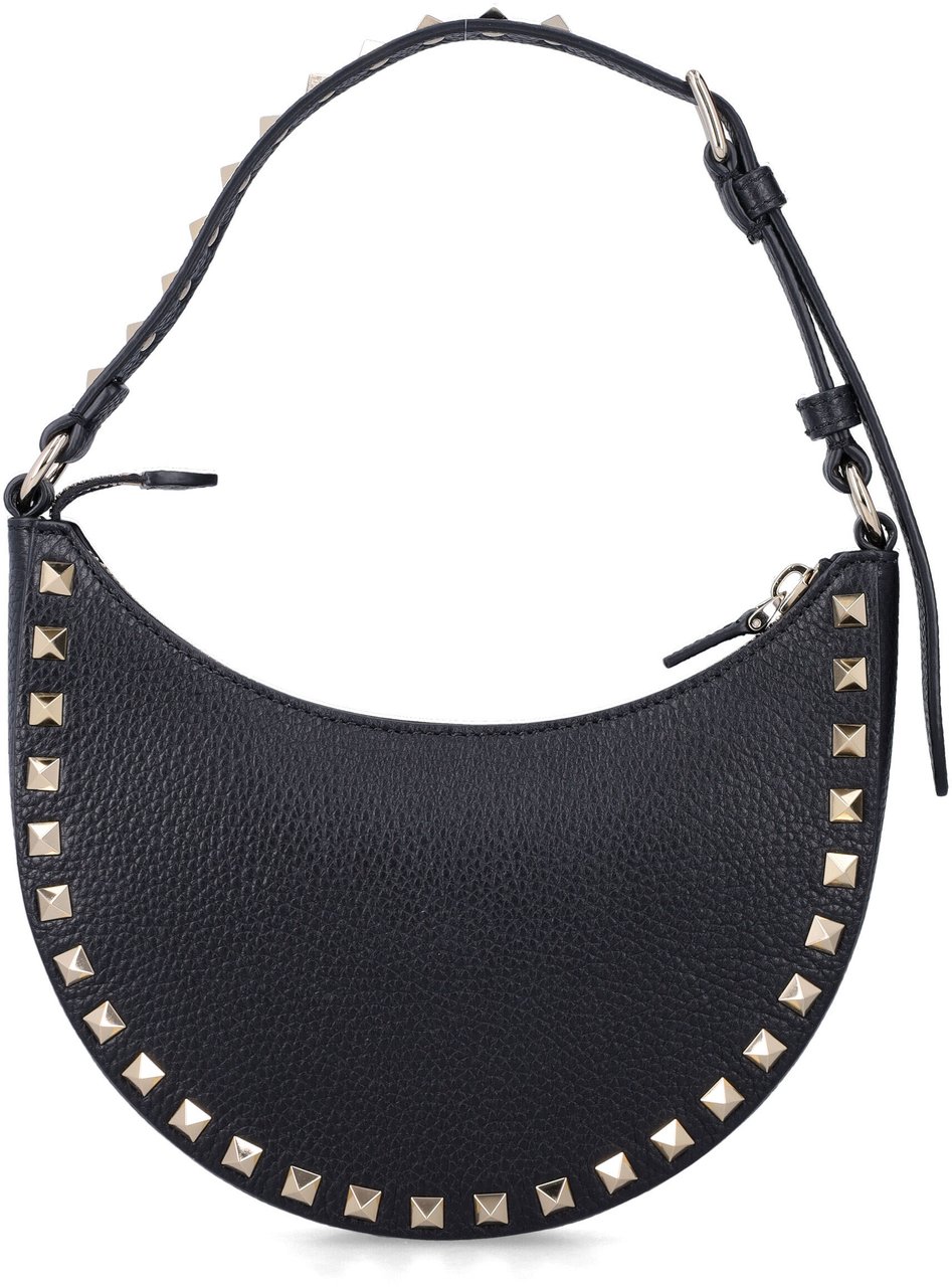 Valentino Garavani Valentino Garavani Rockstud Mini Hobo Bag Zwart