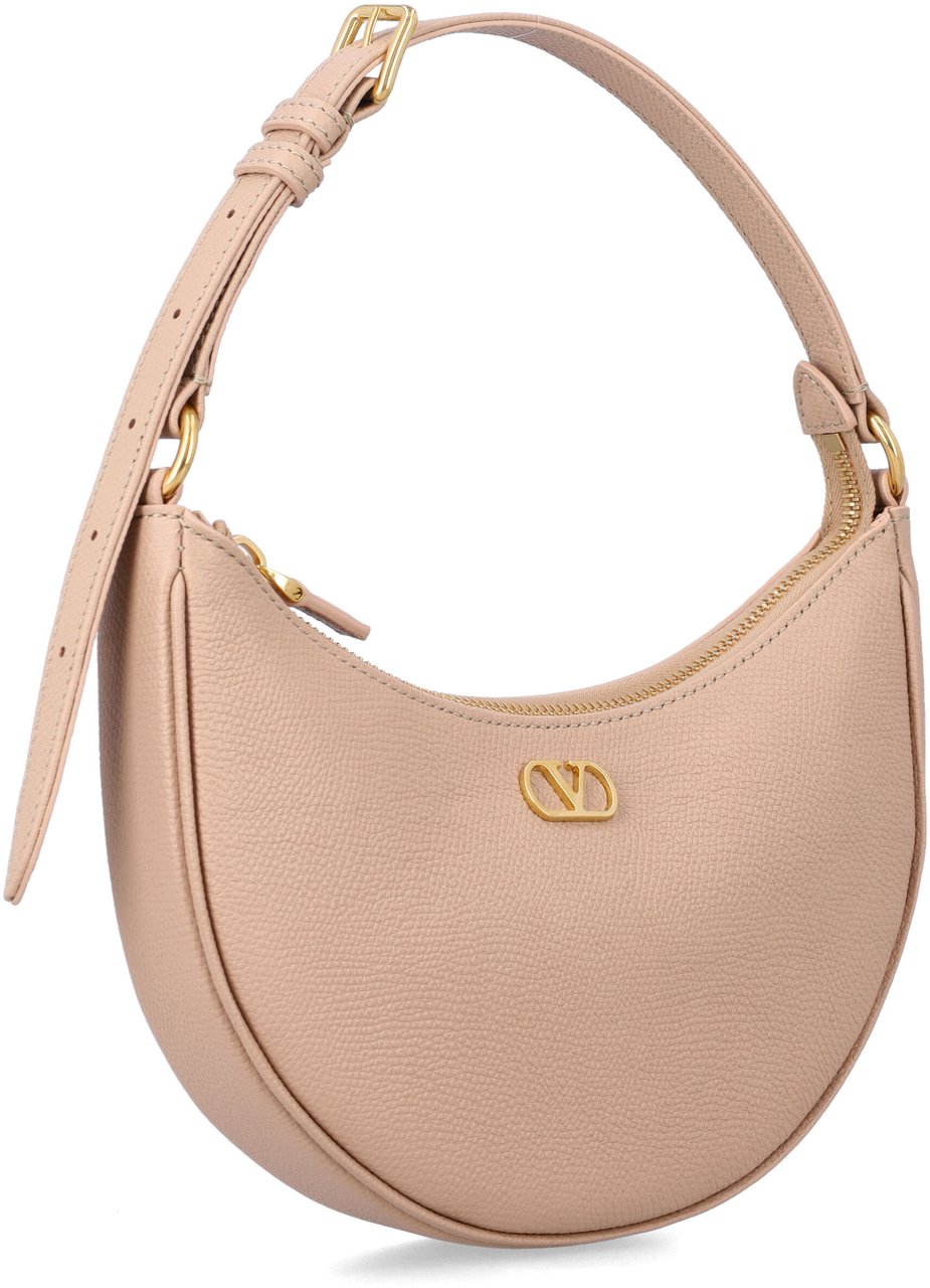 Valentino Garavani Valentino Garavani VLogo leather Mini Hobo Roze