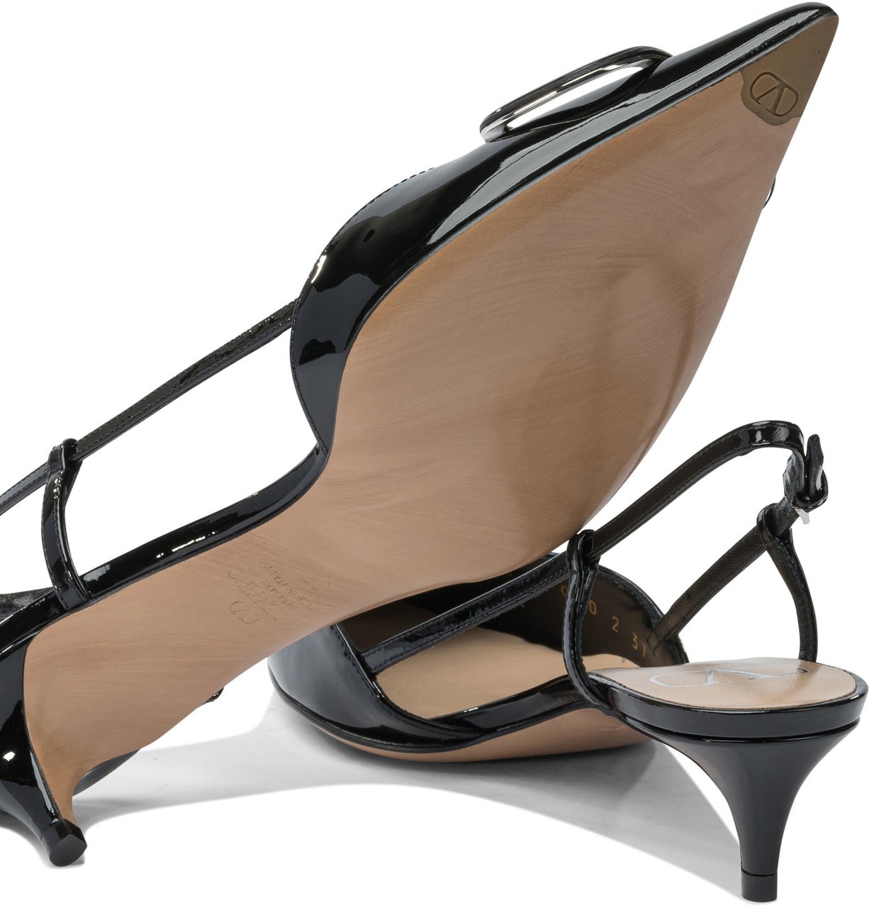 Valentino Garavani "VLogo Signature" Slingback 40 mm Zwart