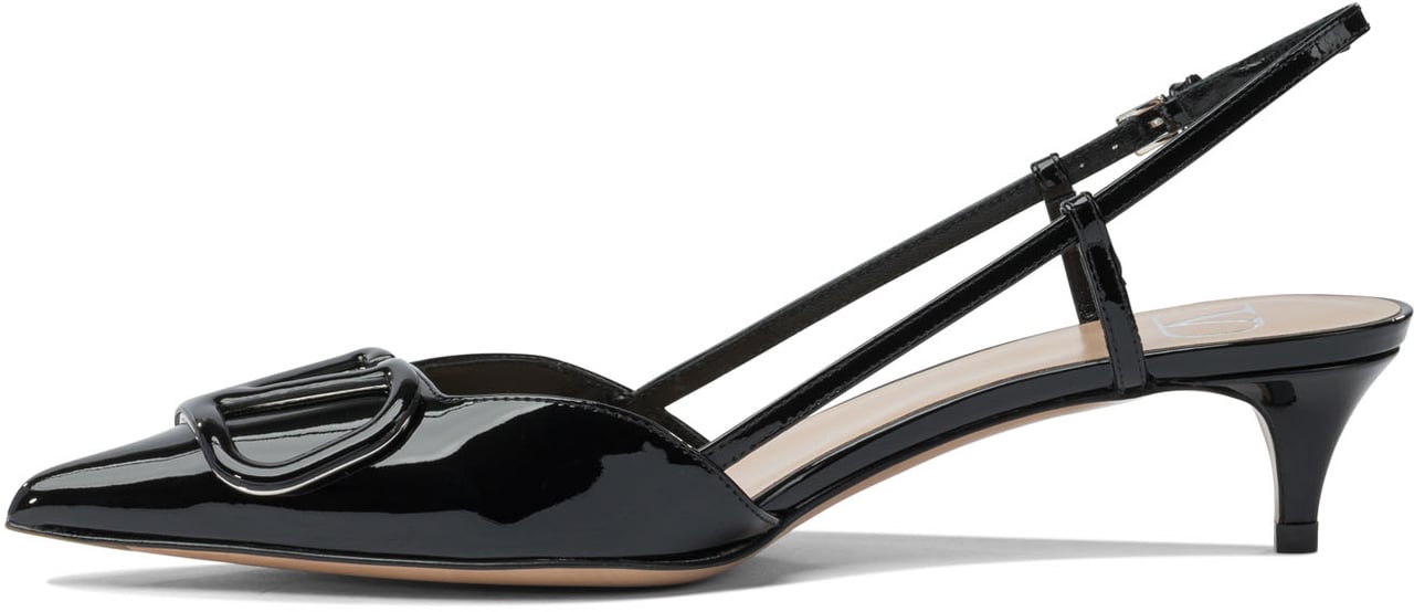 Valentino Garavani "VLogo Signature" Slingback 40 mm Zwart