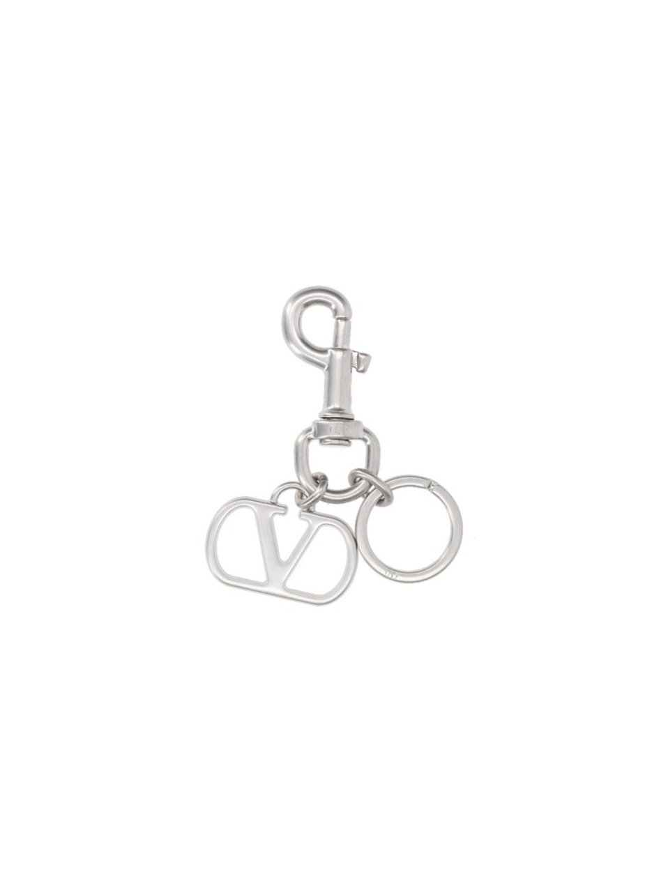 Valentino Garavani "Vlogo Signature" Keychain – Silver Zilver
