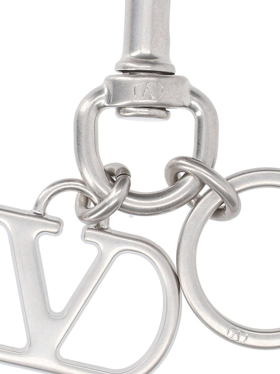 Valentino Garavani "Vlogo Signature" Keychain – Silver Zilver