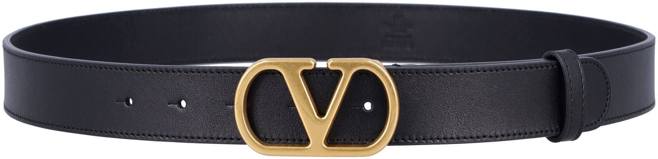 Valentino Garavani V Logo Signature 3Cm Oro Nero Gold Divers