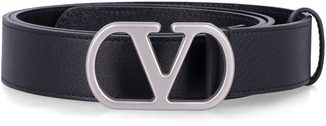 Valentino Garavani V Logo Signature 3Cm Palladio Black Palladium Zwart