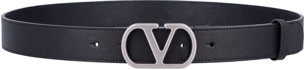 Valentino Garavani V Logo Signature 3Cm Palladio Black Palladium Zwart