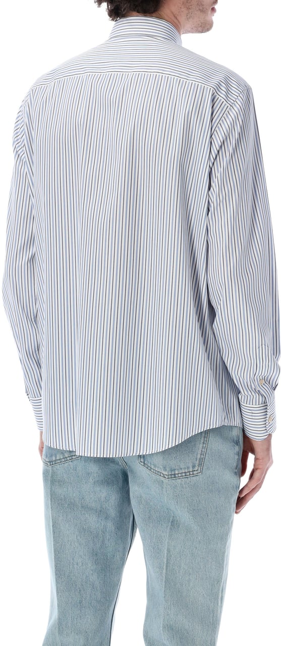 Valentino Garavani Camicia Maniche Lunghe B.Down | Shirts | Ivory/Blue Stripes Wit