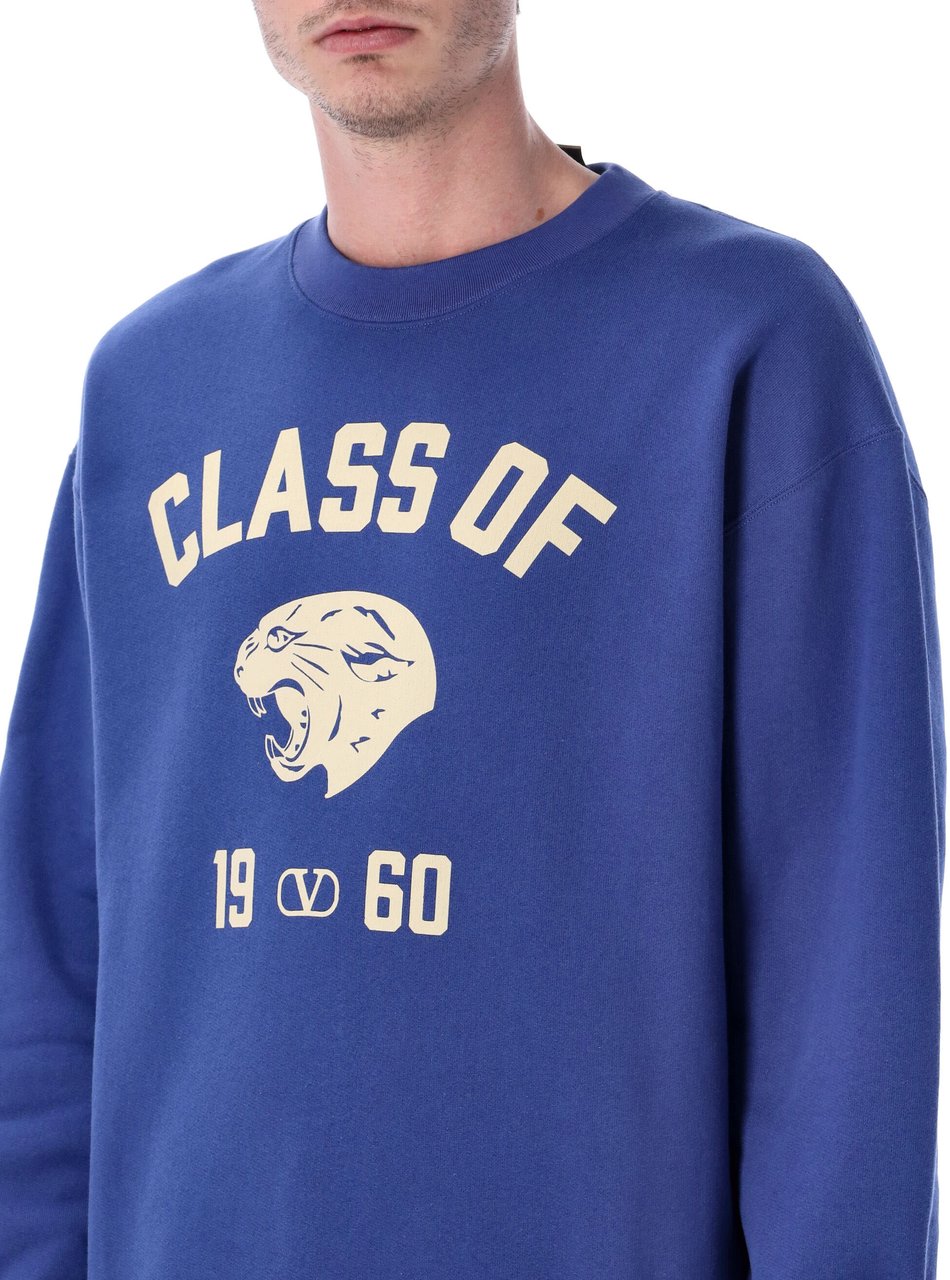 Valentino Garavani Jersey Felpa,Reg,Pr. Calss Of 1960 | Pan Blu/Burro Blauw