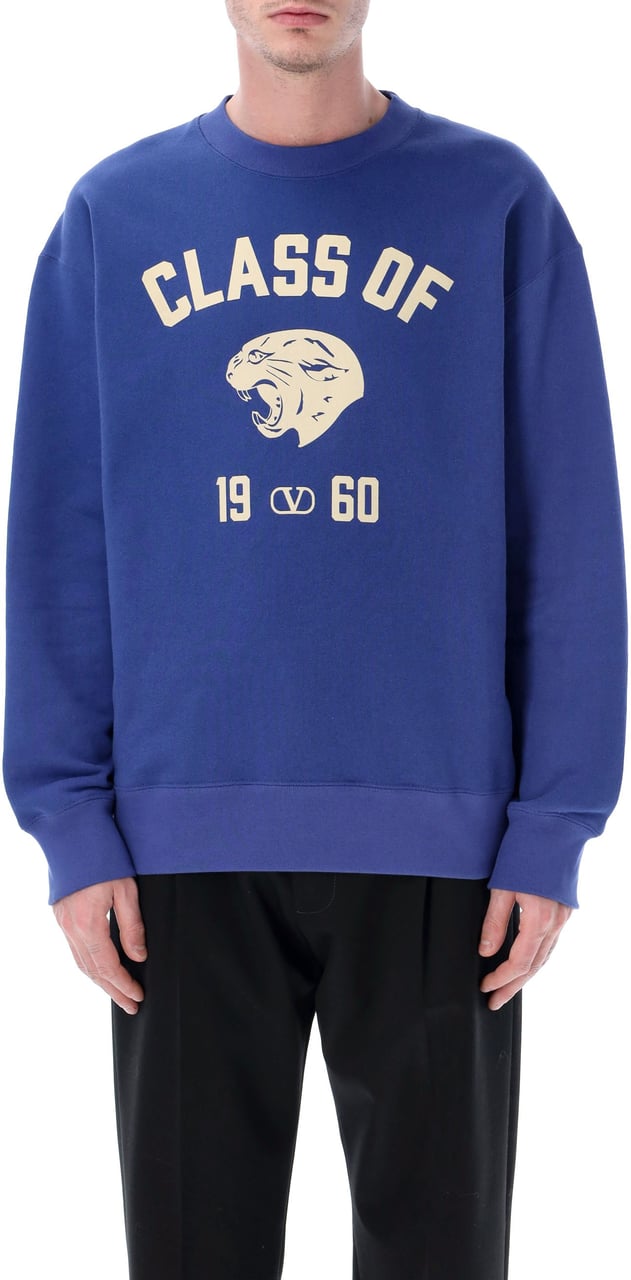 Valentino Garavani Jersey Felpa,Reg,Pr. Calss Of 1960 | Pan Blu/Burro Blauw