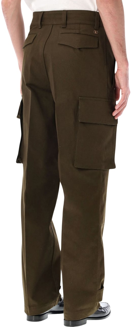 Valentino Garavani Pantalone Cargo | Vlogo Signature | Cott Militare Donkergroen