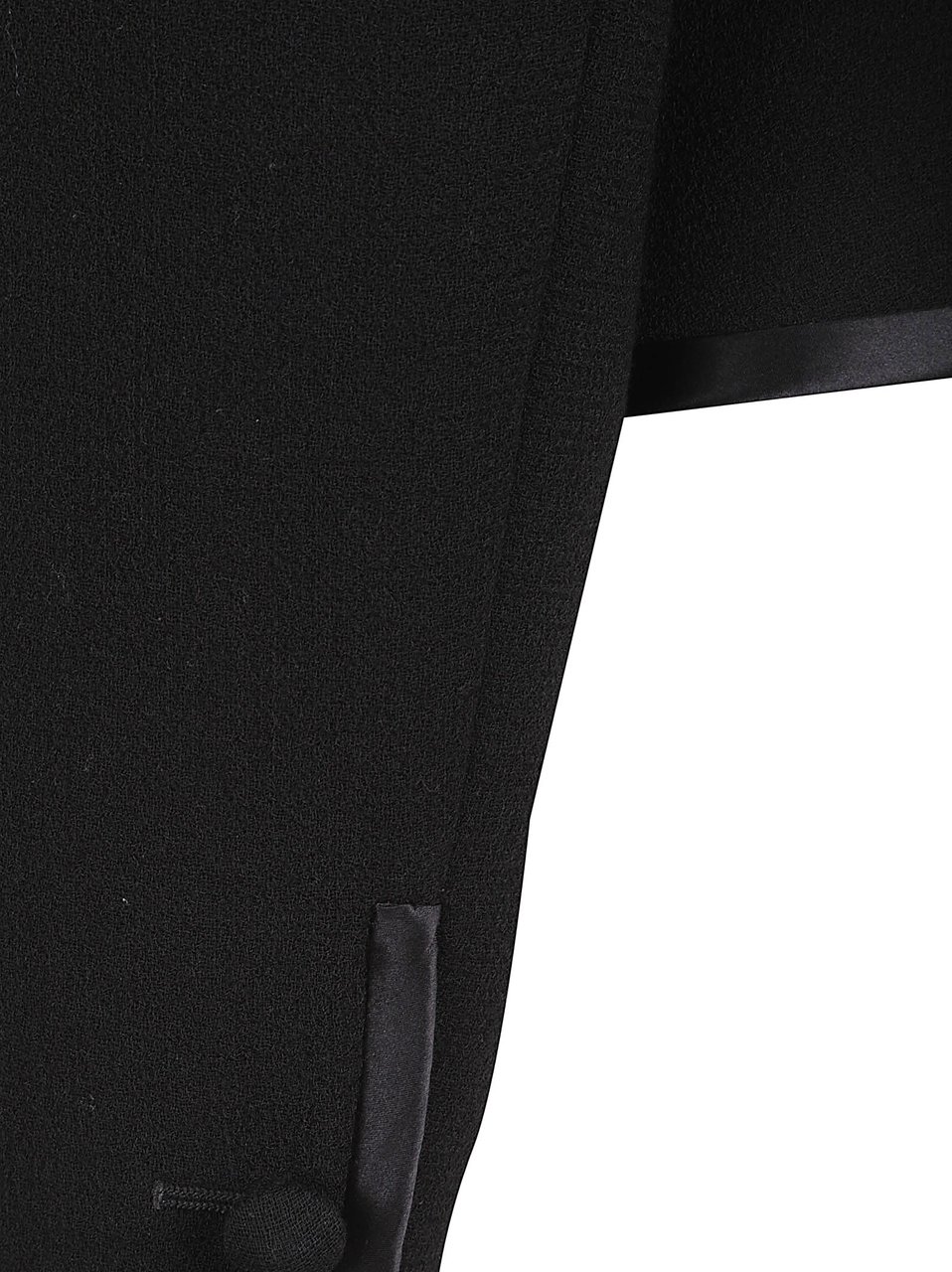 Valentino Garavani Tailored Cropped Jacket with Satin Trim Zwart