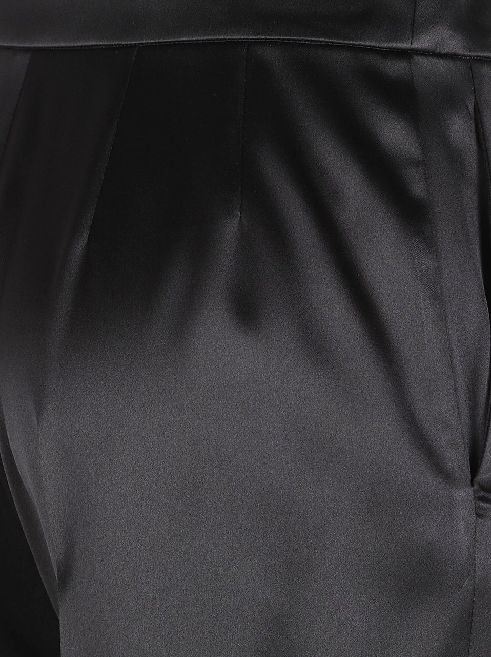 Valentino Garavani Tailored Flared Trousers with Satin Finish Zwart