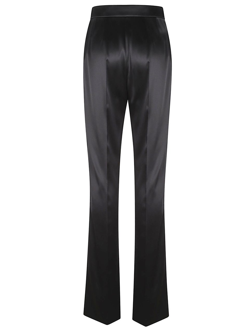Valentino Garavani Tailored Flared Trousers with Satin Finish Zwart