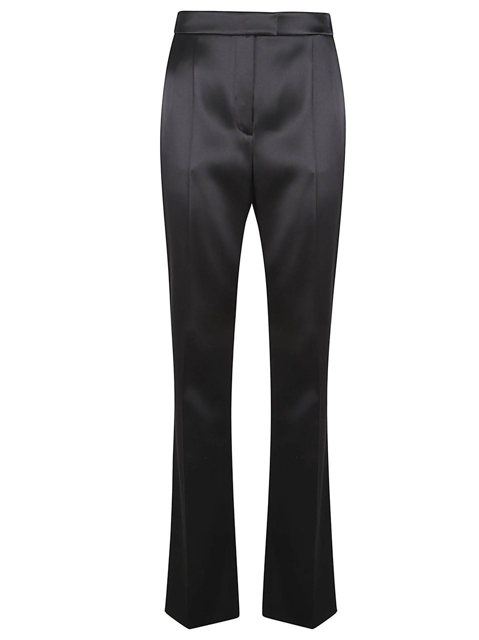 Valentino Garavani Tailored Flared Trousers with Satin Finish Zwart