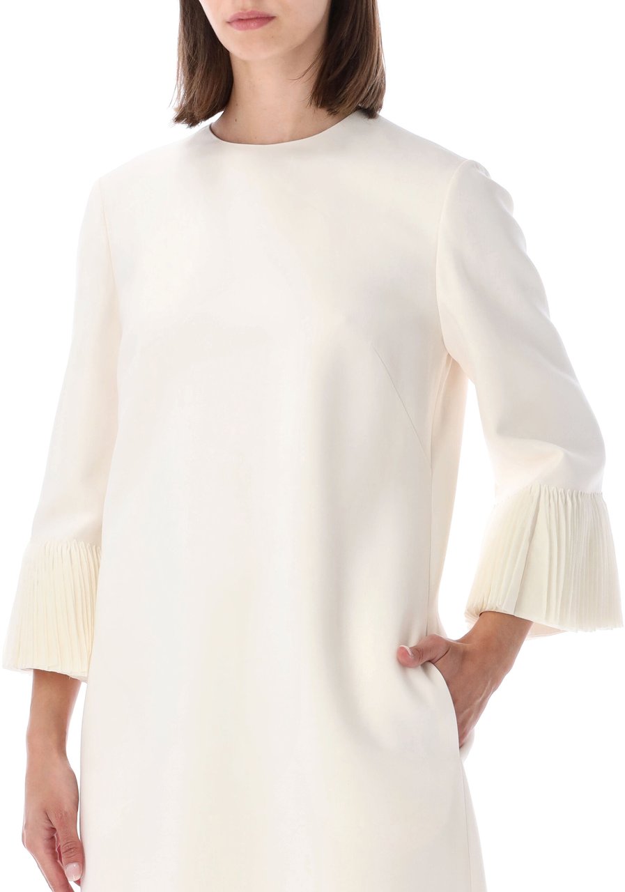 Valentino Garavani Embroidered Mini Dress Bianco Wit
