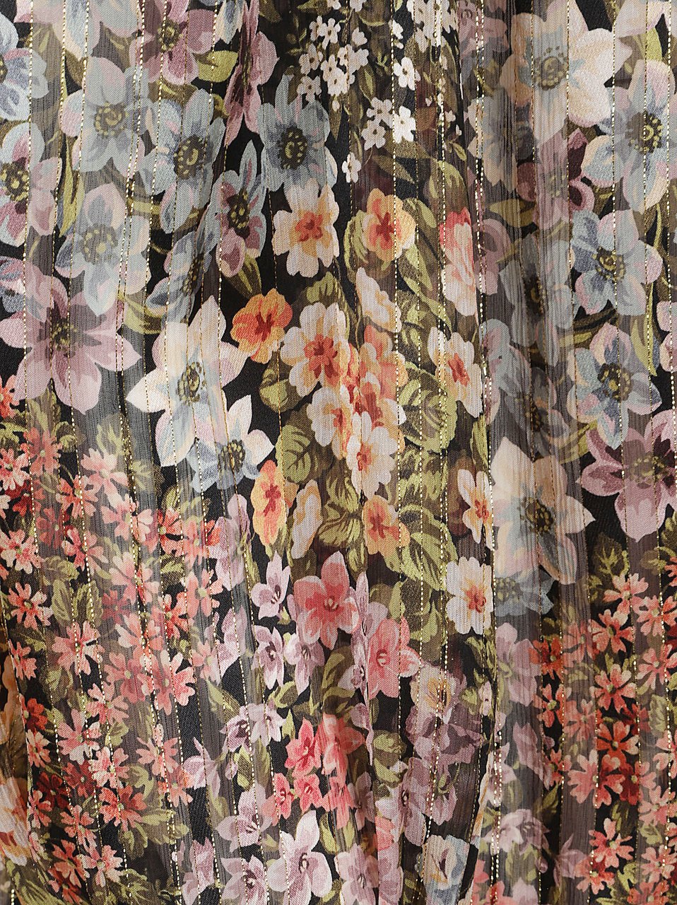 Valentino Garavani Pastel Floral Pattern Silk Blouse Bruin
