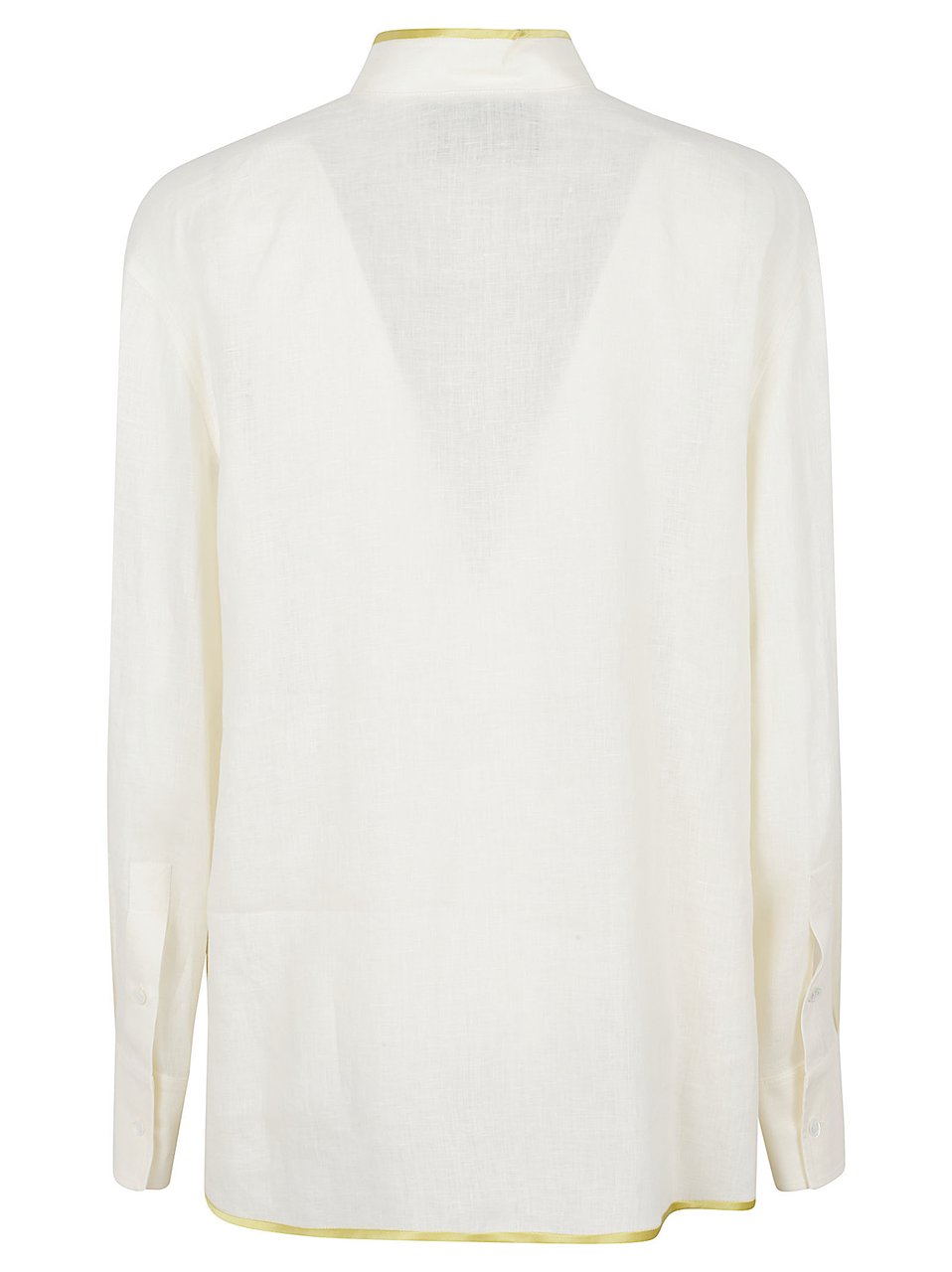 Valentino Garavani Floral Embroidered Linen Shirt Wit