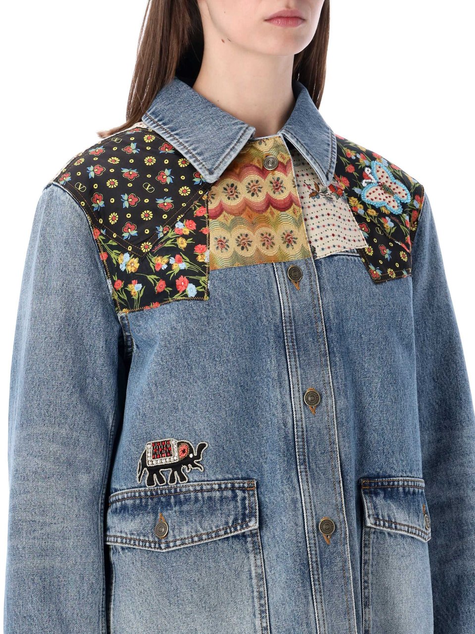 Valentino Garavani Denim Jacket Blue Blauw