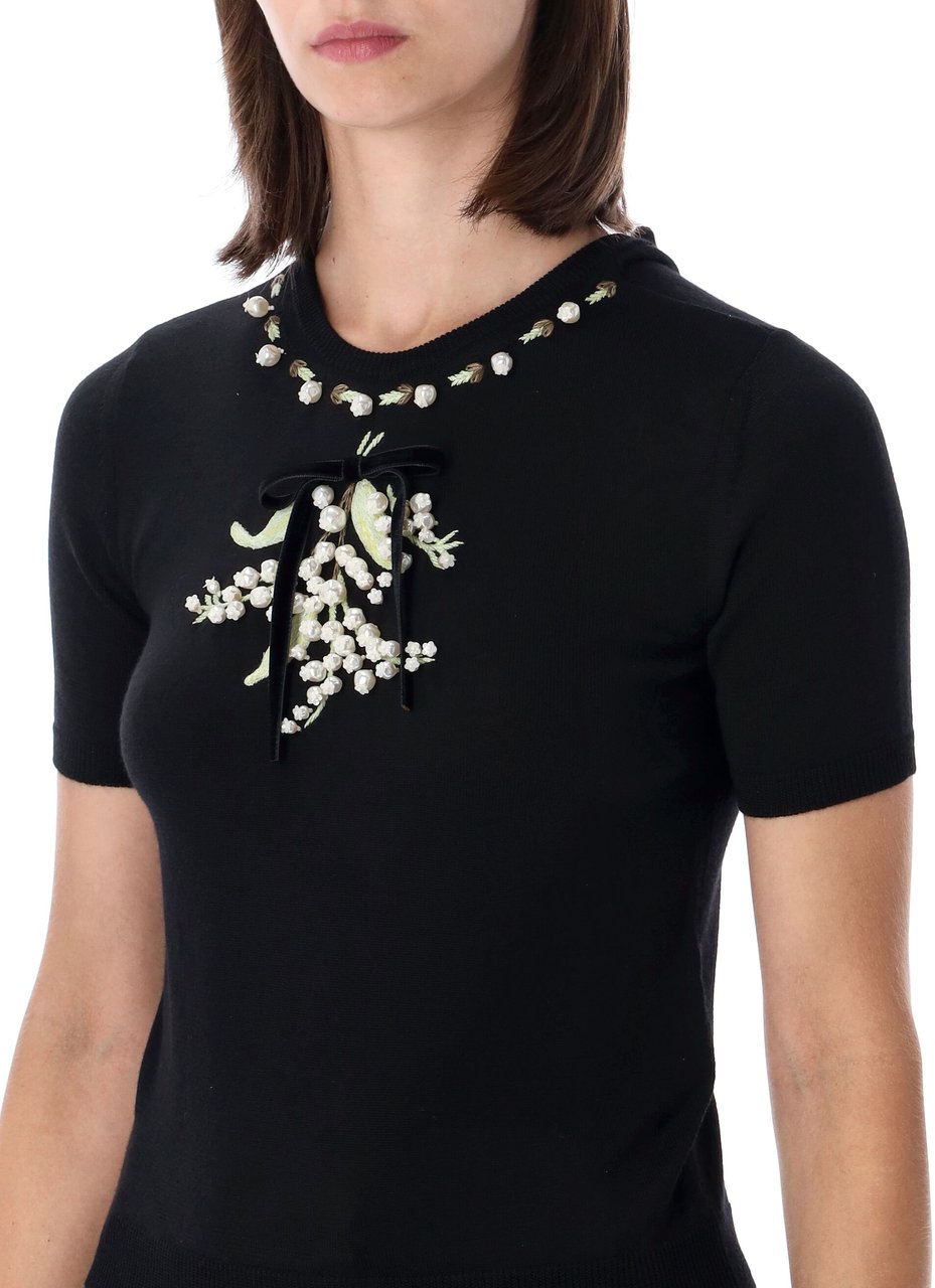 Valentino Garavani Knit Mc Intario Mimosa Nero Zwart