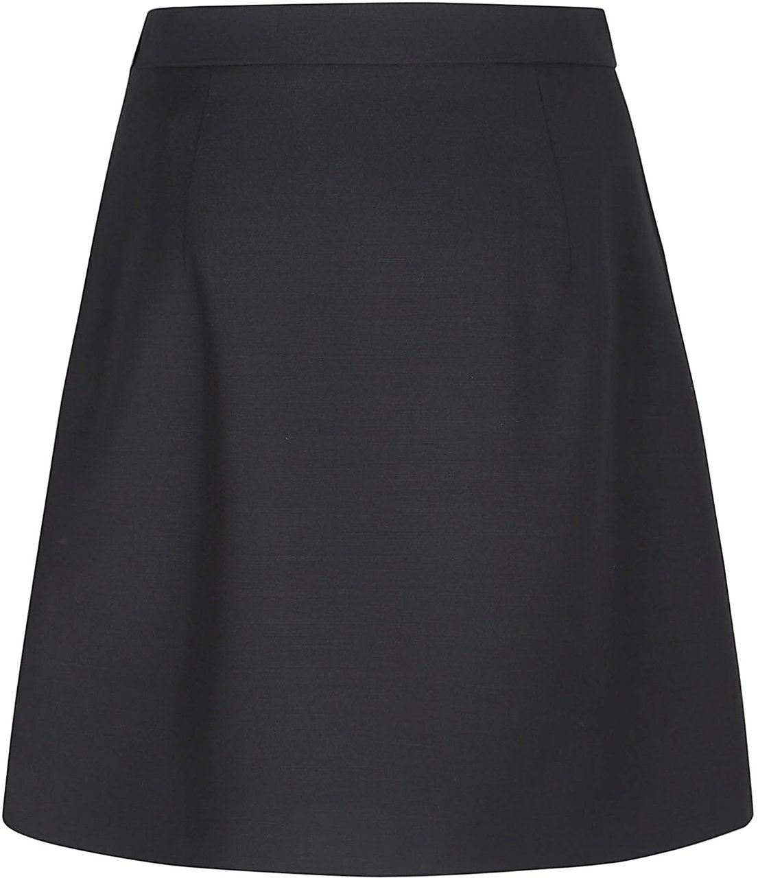 Valentino Garavani Mini A-Line Skirt With Gold V Detail Zwart