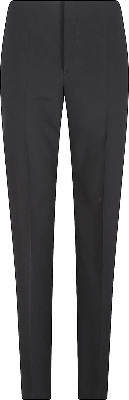 Valentino Garavani Tailored Slim Fit Wool Trousers with Pressed Creases Zwart