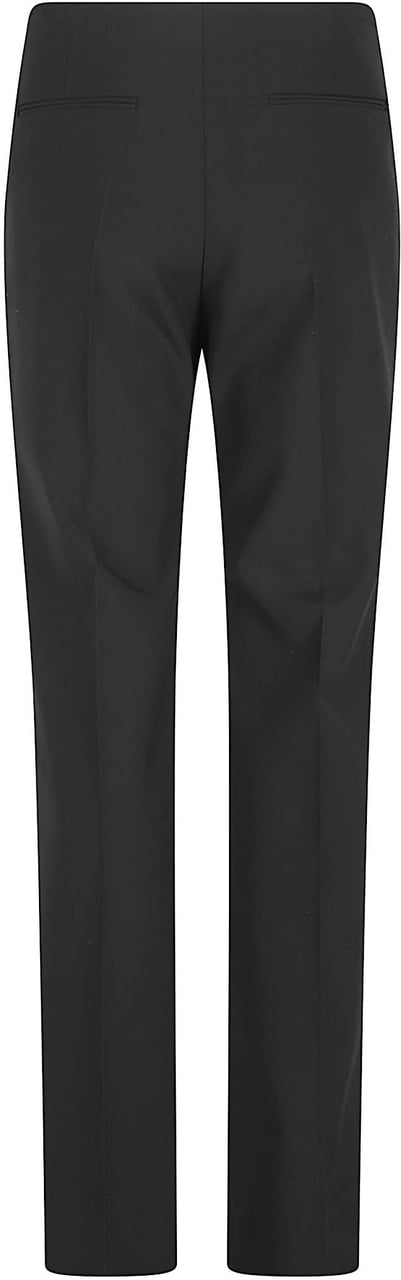 Valentino Garavani Tailored Slim Fit Wool Trousers with Pressed Creases Zwart