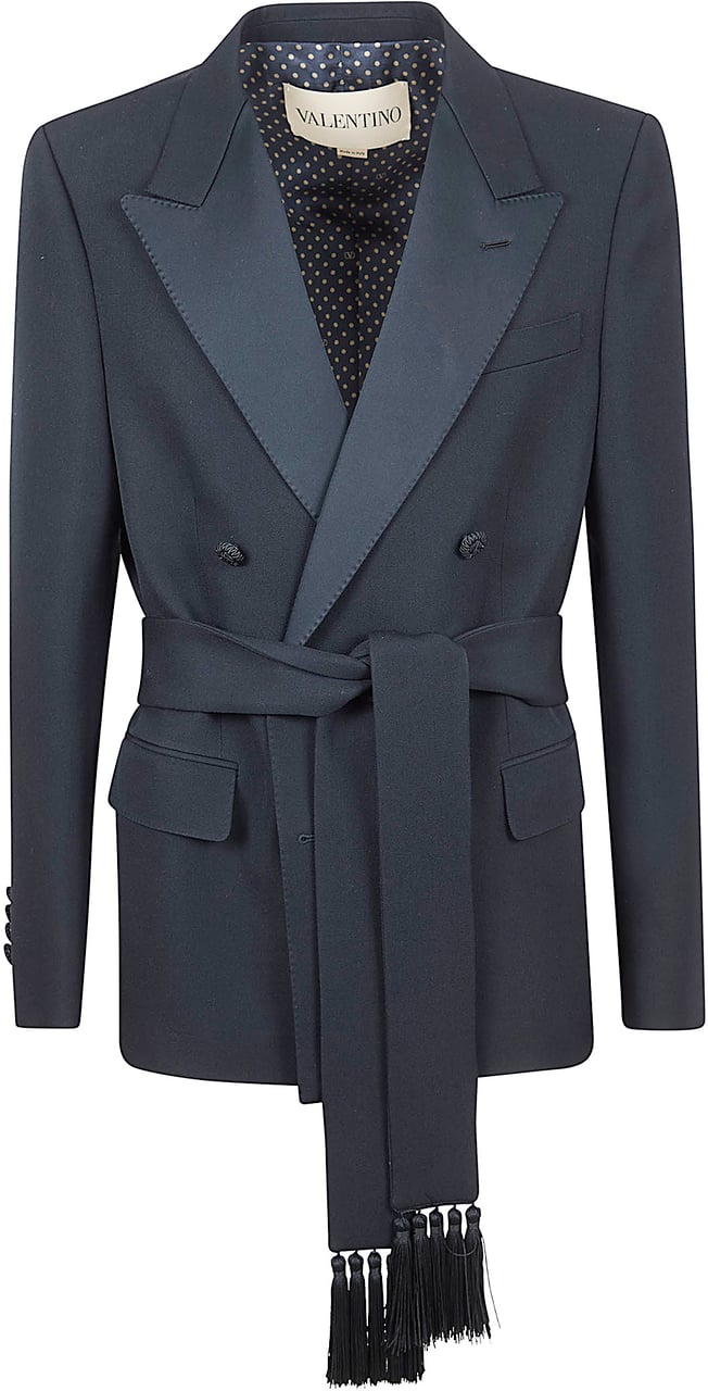 Valentino Garavani Double-Breasted Tailored Jacket Grijs