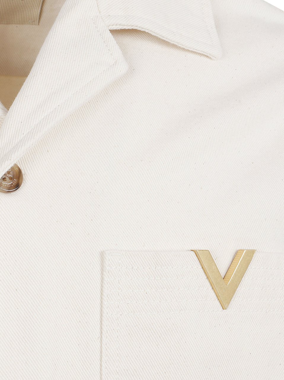 Valentino Garavani Boxy Short-Sleeve Shirt with Classic Collar Wit