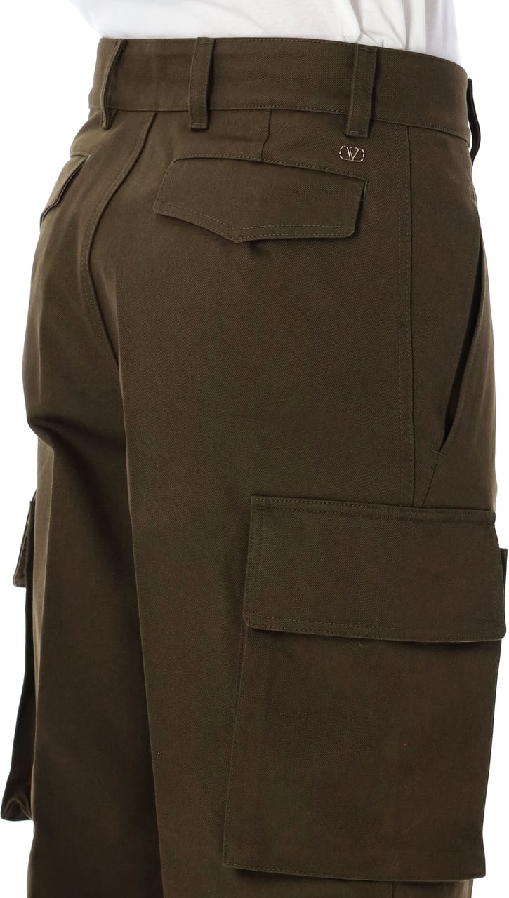 Valentino Garavani Pantalone Cargo | Vlogo Signature | Cott Militare Groen