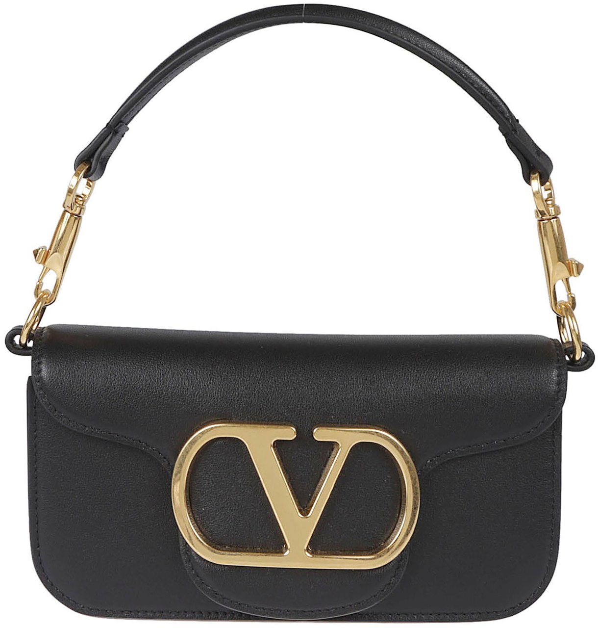 Valentino Garavani Rectangular Calf Leather Bag Zwart