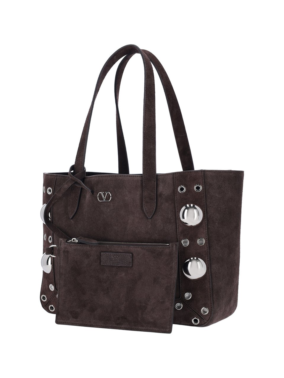 Valentino Garavani Structured Brown Handbag with Subtle Detailing Bruin