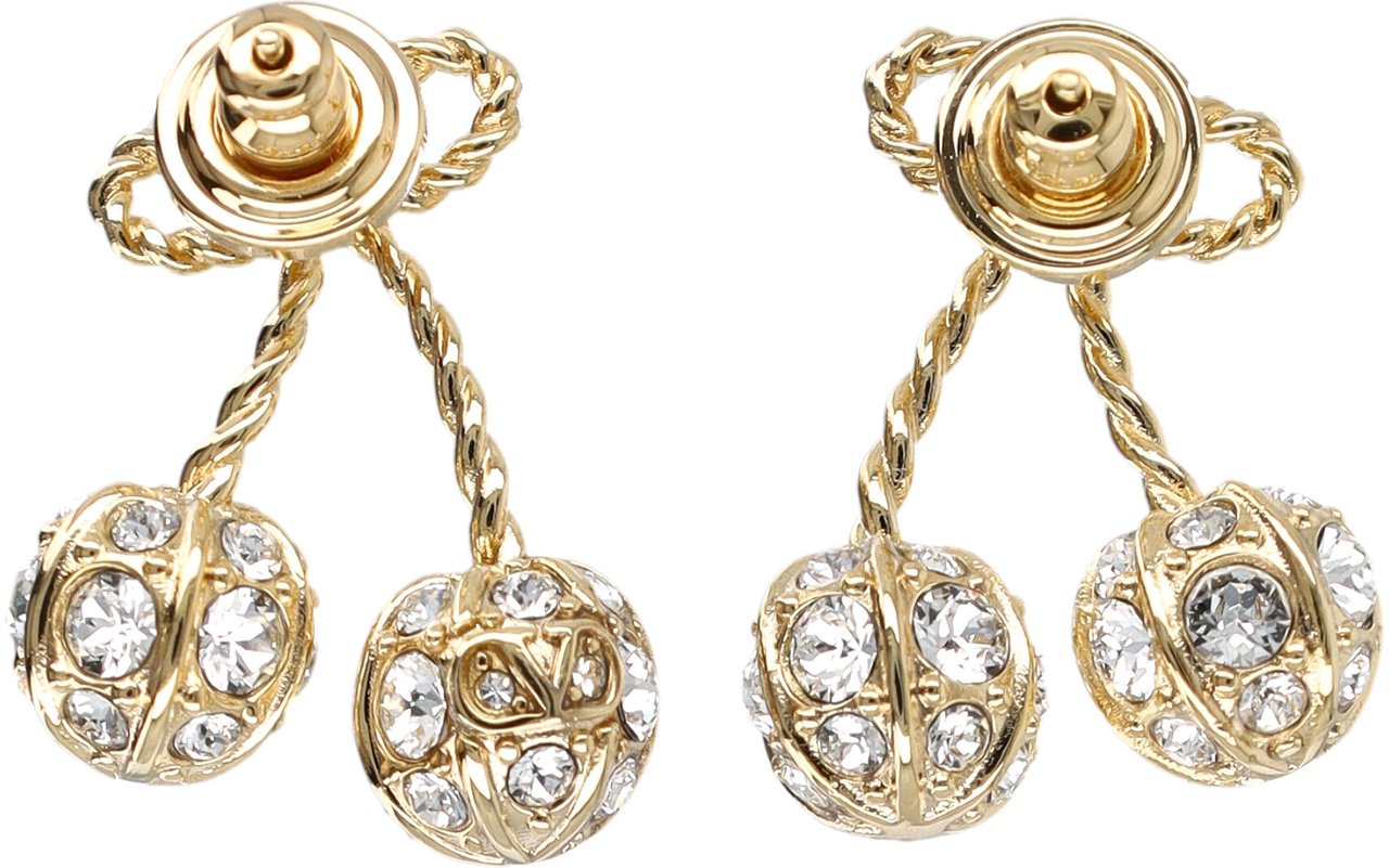 Valentino Garavani Earring Cherry Goldcrystal Goud