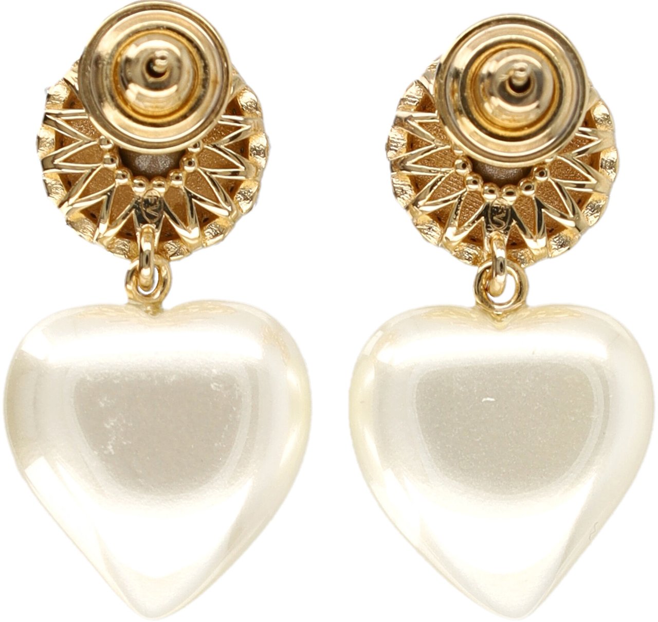 Valentino Garavani Earring Vlogo Goldcream Goud