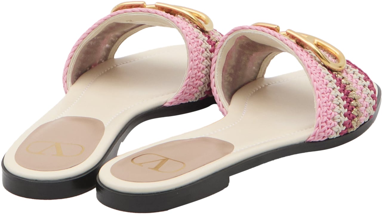 Valentino Garavani VLogo Signature slide sandals Goud