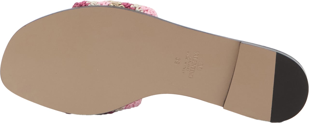 Valentino Garavani VLogo Signature slide sandals Goud