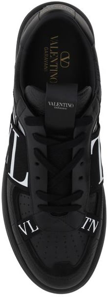 Valentino Garavani Black Leather VL7N Sneakers Zwart