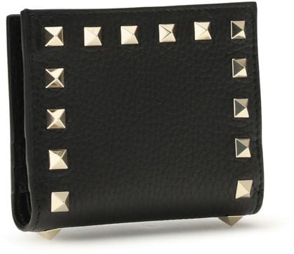 Valentino Garavani Valentino Garavani Black Lamb Ovis Aries Aries Wallet Zwart