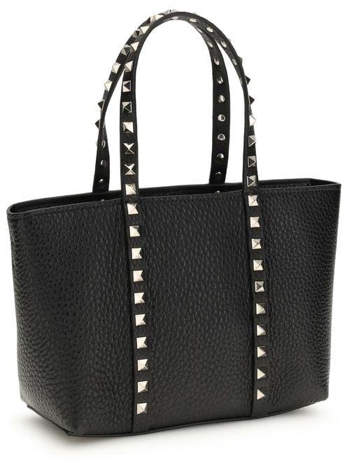 Valentino Garavani Valentino Garavani Black Calf Leather Bos Taurus Shoulder Bag Zwart