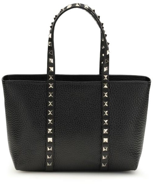 Valentino Garavani Valentino Garavani Black Calf Leather Bos Taurus Shoulder Bag Zwart