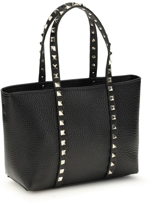 Valentino Garavani Valentino Garavani Black Calf Leather Bos Taurus Shoulder Bag Zwart