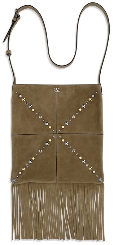 Valentino Garavani Valentino Garavani Beige Calf Leather Bos Taurus Shoulder Bag Beige