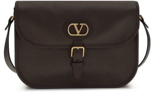 Valentino Garavani Valentino Garavani Brown Calf Leather Bos Taurus Shoulder Bag Bruin
