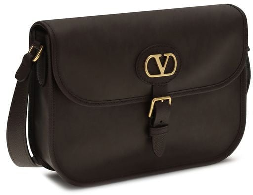 Valentino Garavani Valentino Garavani Brown Calf Leather Bos Taurus Shoulder Bag Bruin