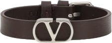 Valentino Garavani Purple Calf Leather Bos Taurus Bracelet Divers