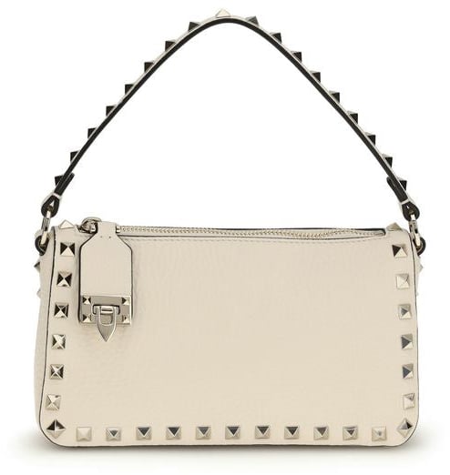 Valentino Garavani Valentino Garavani Beige Calf Leather Bos Taurus Shoulder Bag Beige