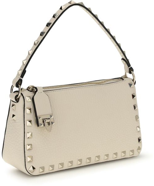 Valentino Garavani Valentino Garavani Beige Calf Leather Bos Taurus Shoulder Bag Beige