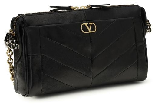 Valentino Garavani Valentino Garavani Black Lamb Ovis Aries Aries Shoulder Bag Zwart