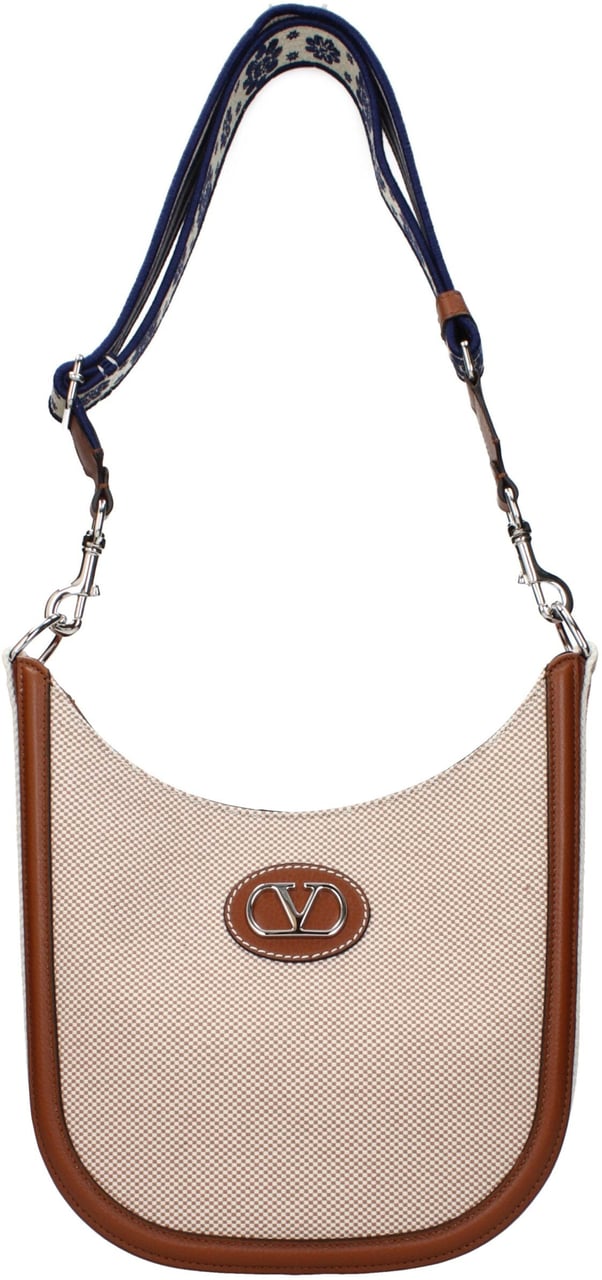 Valentino Garavani Valentino Garavani Beige Fabric Crossbody Bag Beige